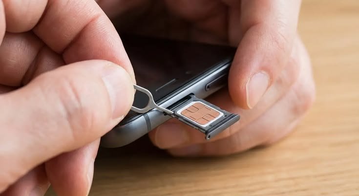 SIM card being activated